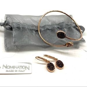 Nomination Druzy Quartz Crystal Bracelet Earrings